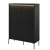 Komoda w kolorze czarnego drewna wysoka do salonu FLORES
