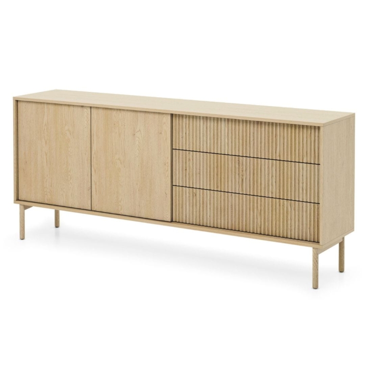 Pojemna komoda z 3 szufladami do salonu dąb cremona KAVO