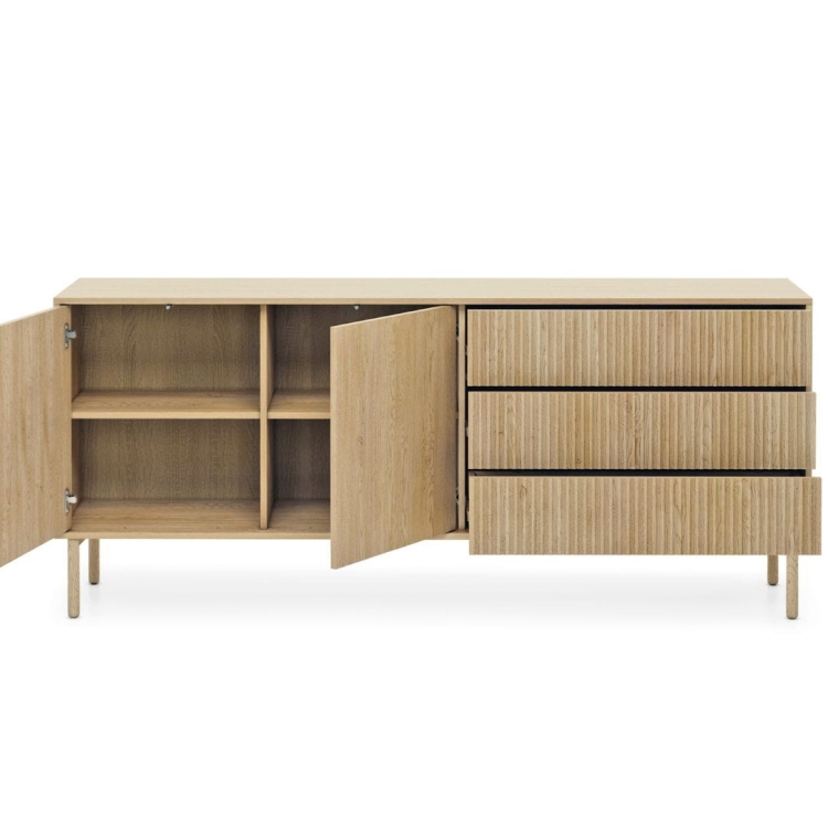 Pojemna komoda z 3 szufladami do salonu dąb cremona KAVO