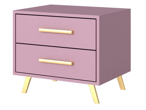 Nowoczesny stolik nocny do młodzieżowej sypialni śliwka BONO