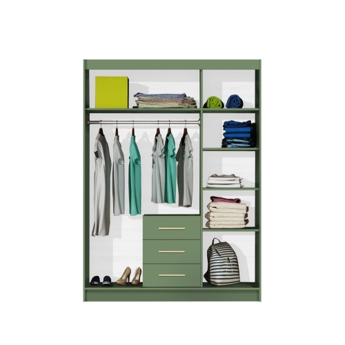 Młodzieżowa szafa uchylna w kolorze śliwki z lustrem BONO