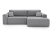 Szeroki narożnik do salonu 257 cm w przyjemnej szarej tkaninie COMFS