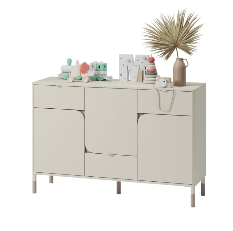 Designerska komoda z 3 szufladami do nowoczesnego pokoju dziecięcego JUNA