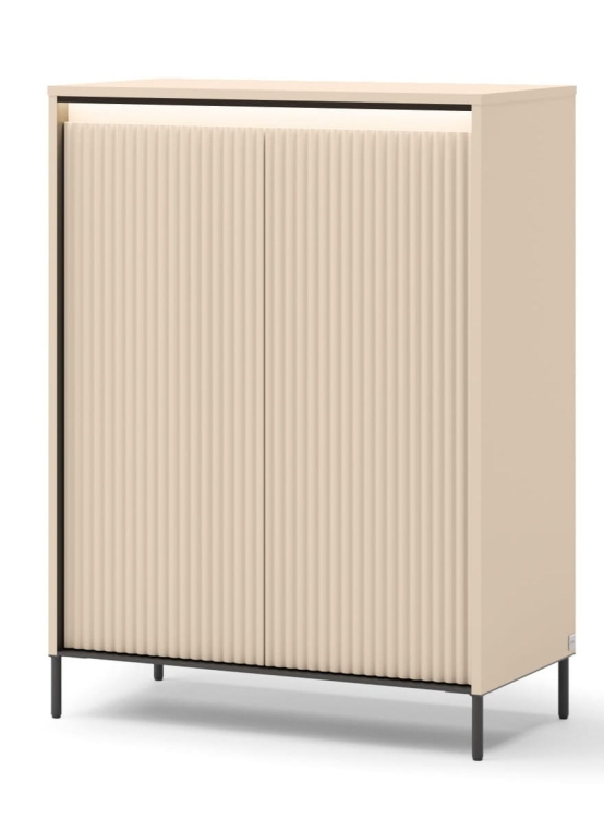 Nowoczesna komoda z ryflowanym frontem do przedpokoju FLORES