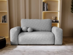 Designerska szara kanapa boucle funkcja spania TEDIS