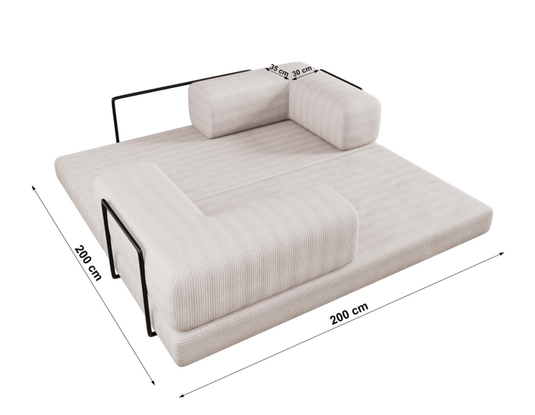 Sofa modułowa z wygodnym wypełnieniem LAMILO SZARA