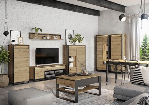 Loftowa witryna do nowoczesnej jadalni NINO