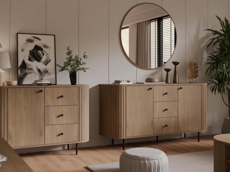 Designerska komoda do przedpokoju w stylu japandi ZANTO