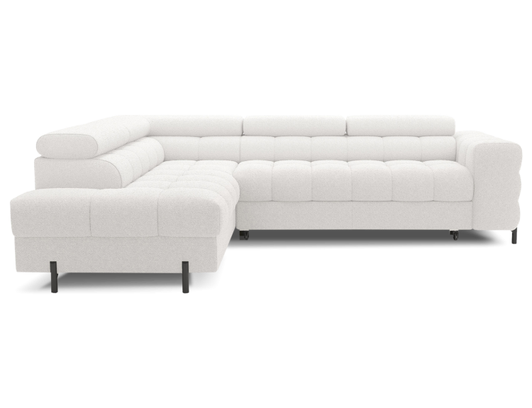 Biały narożnik bubble z funkcją spania regulowane zagłówki FERUCE