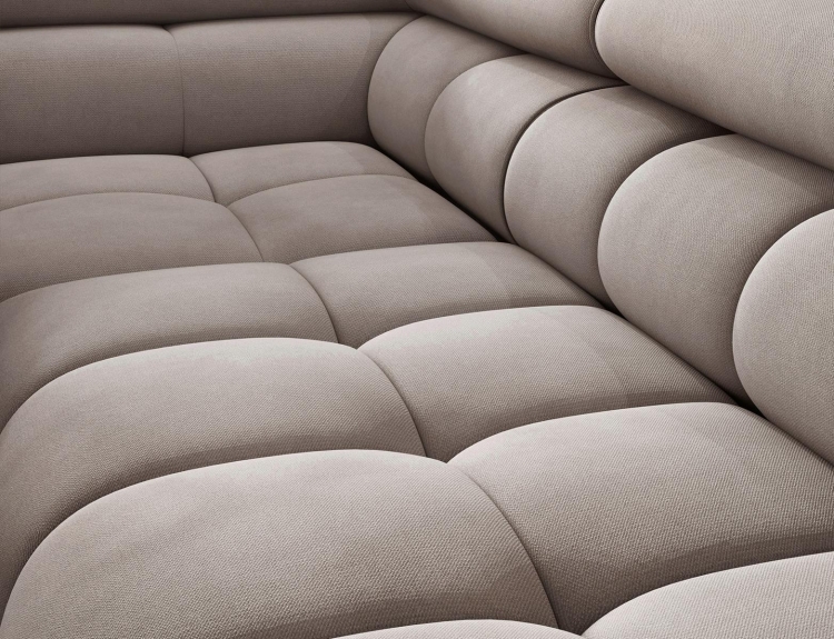 Beżowy narożnik z regulowanymi zagłówkami bubble FERUCE