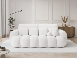 Biała sofa rozkładana typu bubble 256 cm COTTON