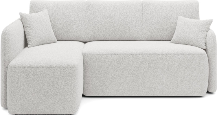 Narożnik do małego pokoju 206 cm biały HADSON