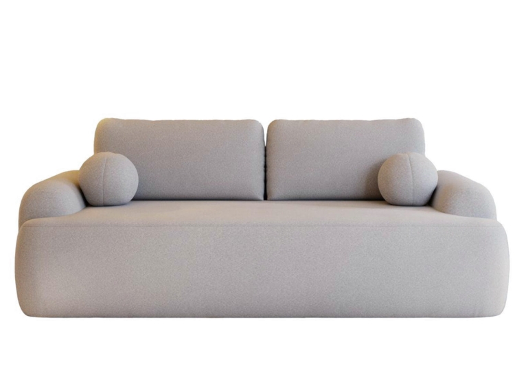 Szara sofa rozkładana do salonu boucle OLIO 260 cm