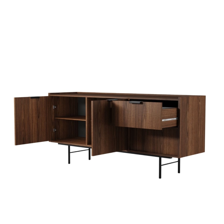 Designerska komoda w stylu japandi DĄB HIKORA ORI