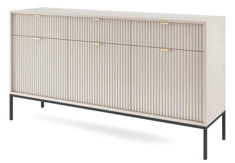 Nowoczesna komoda 3-szufladowa kaszmirowa FLORS