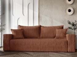 Miedziana wygodna sofa z funkcją spania TILO 