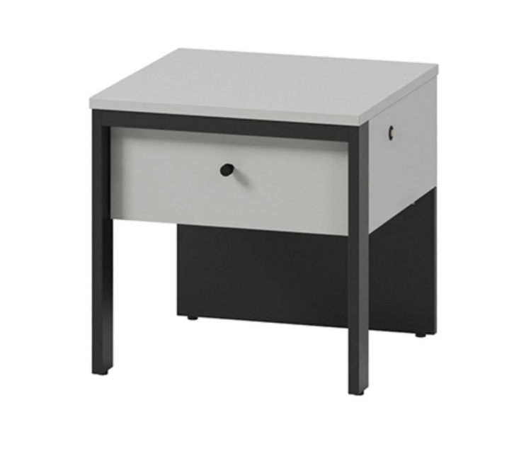 Designerska szafka nocna szara z szufladą MAYA