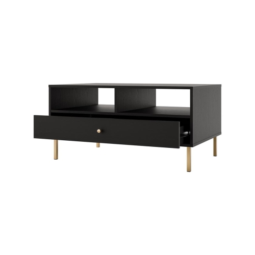 Elegancki czarny stolik kawowy do salonu glamour NOBIS