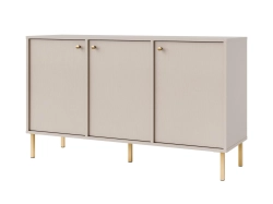 Elegancka trzydrzwiowa komoda beżowa NOBIS