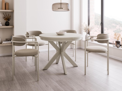 Okrągły stół rozkładany kaszmir BELLAMO HIT!