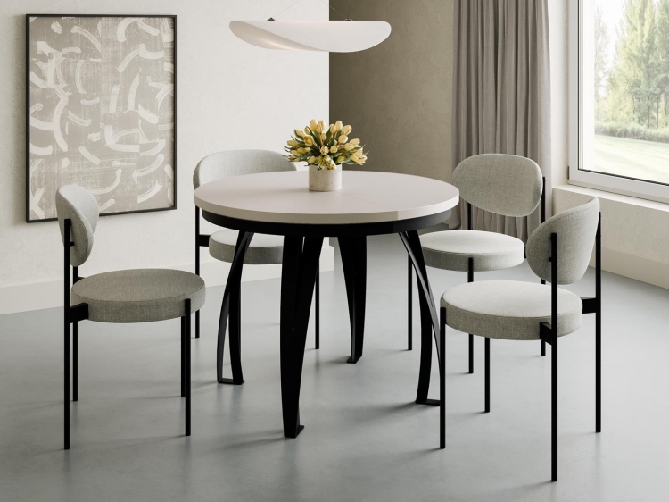 Stół do kaszmirowej kuchni okrągły funkcja rozkładania LUGOS