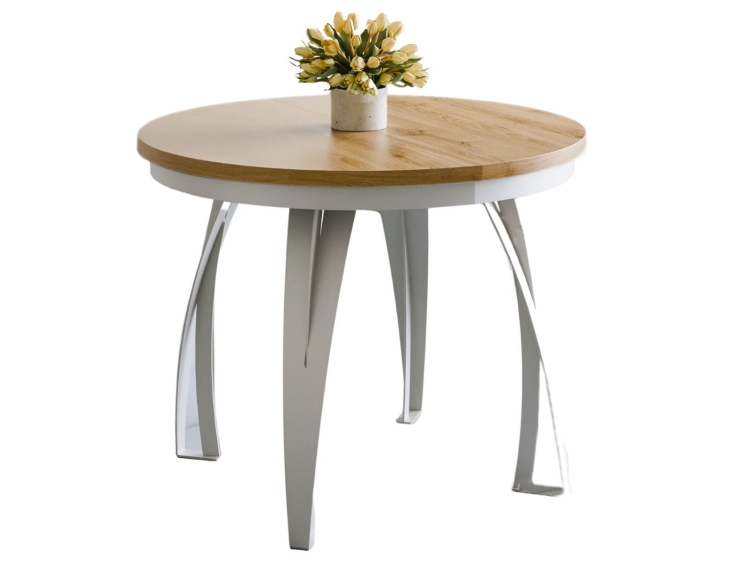 Nowoczesny stół okrągły rozkładany LUGOS DĄB ARTISAN