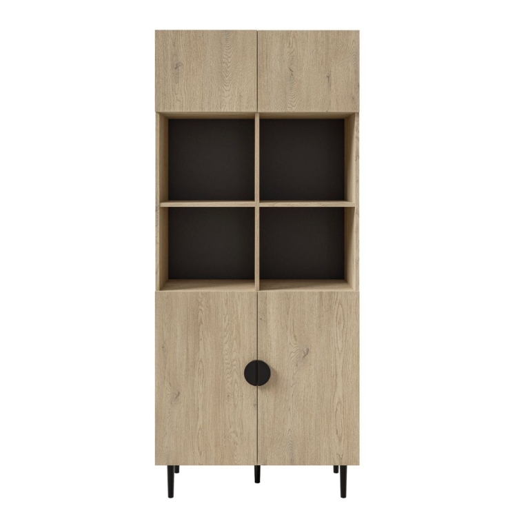 Nowoczesna witryna japandi w odcieniu dąb cremona OSI