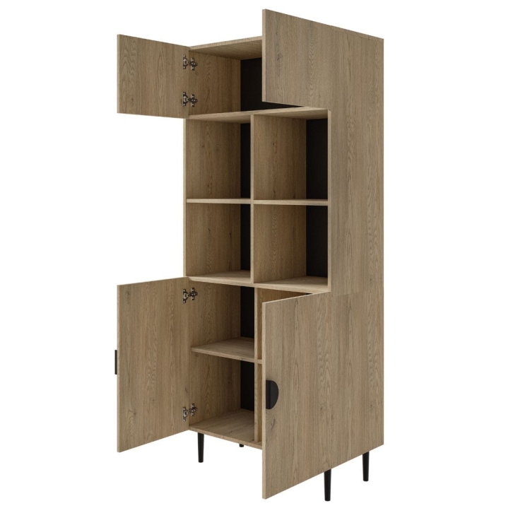 Nowoczesna witryna japandi w odcieniu dąb cremona OSI