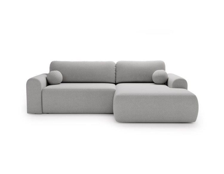 Szary narożnik boucle do nowoczesnego salonu AURA