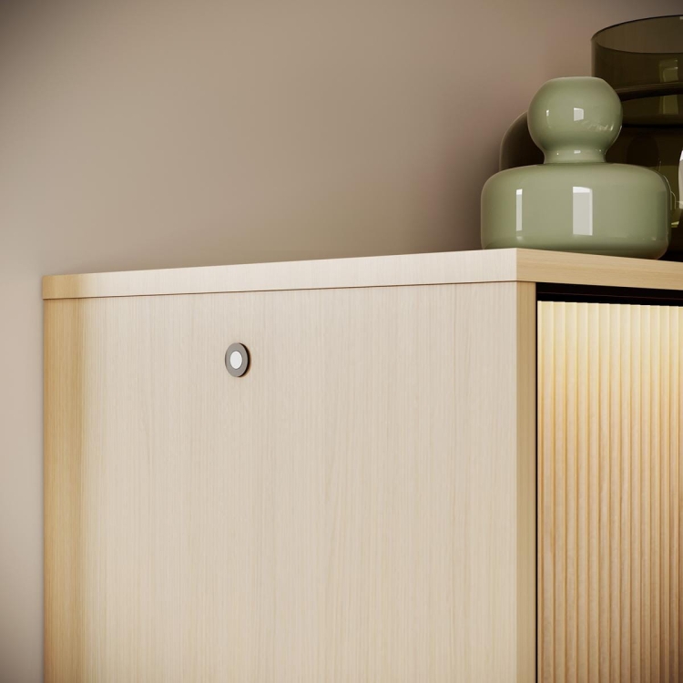 Duża komoda z oświetleniem w kolorze DĄB VINCENZA FLUO