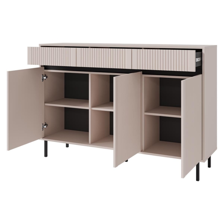 Elegancka komoda beżowa z 3 szufladami CIAO