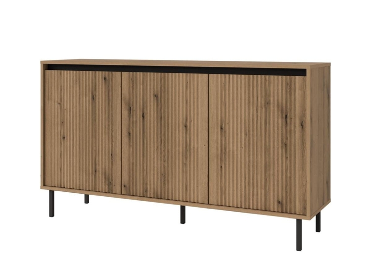 Szeroka komoda DĄB EVOKE do salonu japandi CIAO