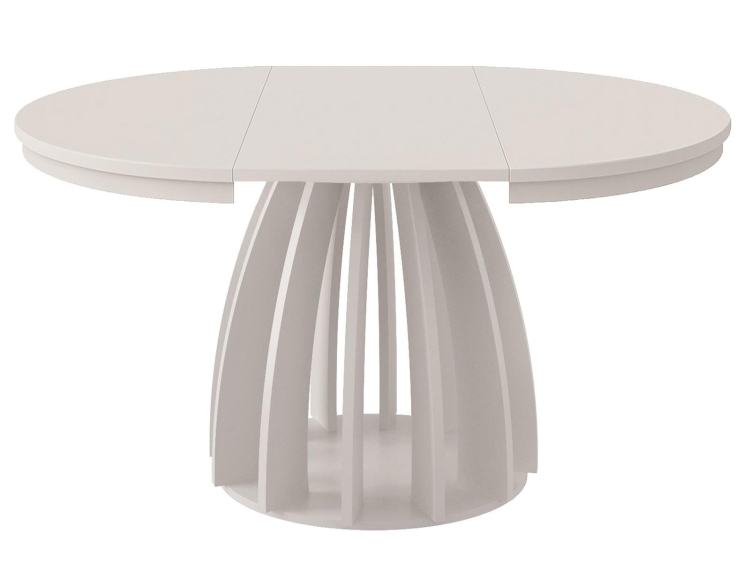 Modny stół kaszmirowy okrągły z lamelami 100-140 SABO