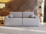 Szara sofa rozkładana do salonu boucle OLIO 260 cm