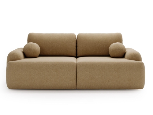 Beżowa sofa boucle rozkładana do salonu OLIO