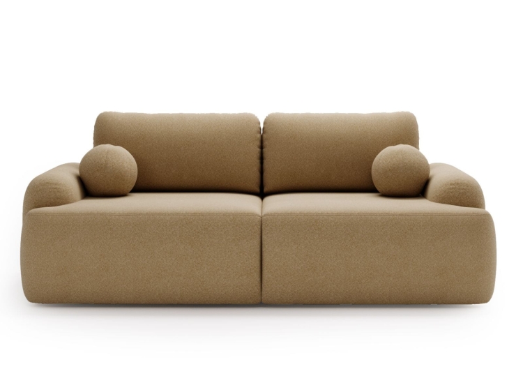 Beżowa sofa boucle rozkładana do salonu OLIO