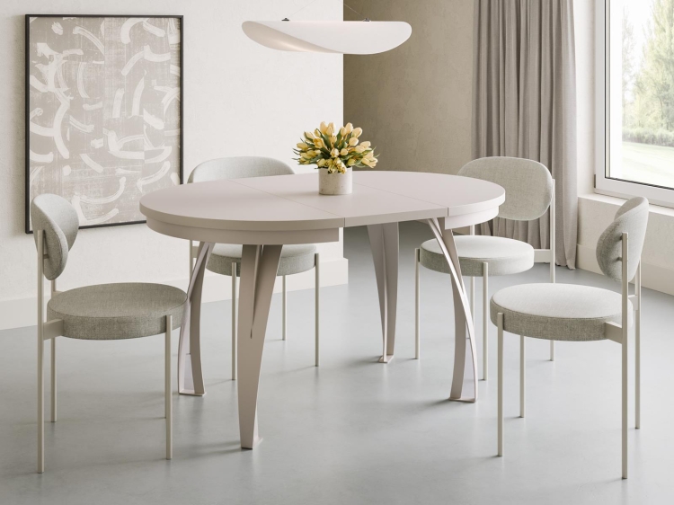 Czarny stół z funkcją rozkładania blat dąb hikora LUGOS