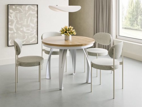 Skandynawski stół z funkcją rozkładania LUGOS DĄB HIKORA