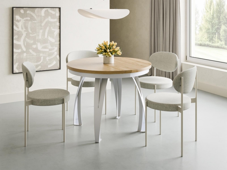 Skandynawski stół z funkcją rozkładania LUGOS DĄB HIKORA