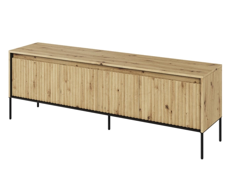 Stylowa szafka pod telewizor w kolorze dąb artisan FLORES