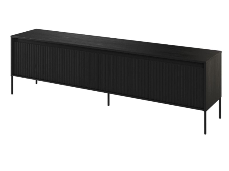 Czterodrzwiowa szafka RTV z lamelami FLORES