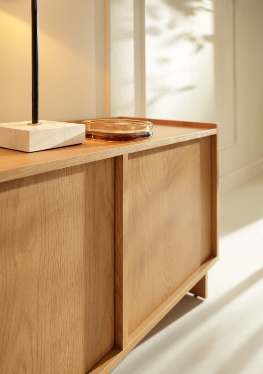 Elegancka komoda dwudrzwiowa DĄB KARMEL KELLOS