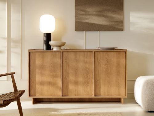 Komoda w stylu japońskim do salonu dąb karmel KELLOS