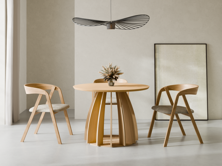 Designerski okrągły stół jadalniany 100 cm NINO