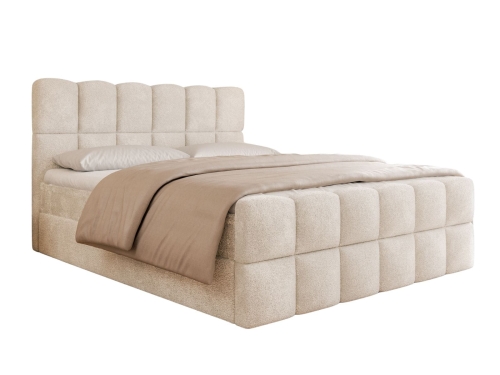 Wygodne łóżko kontynentalne ARUBA KREM baranek