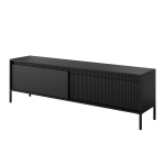 Szafka RTV z lamelami nowoczesna GAVINS 187 CZARNA