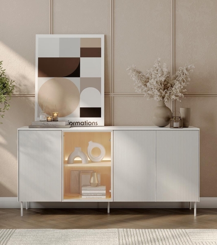 Biała Luksusowa komoda do jadalni MILA