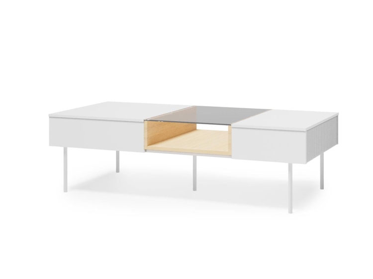 Stolik kawowy z ryflowaniem do salonu MILA