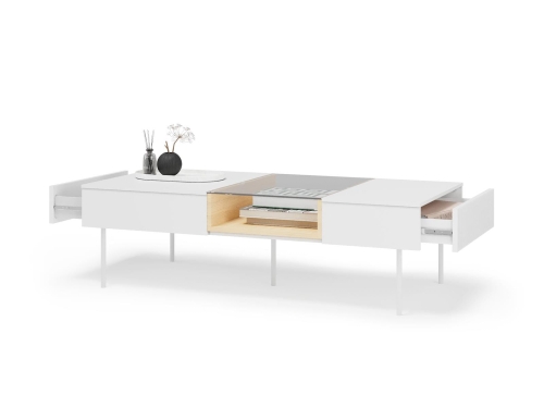 Stolik kawowy z ryflowaniem do salonu MILA