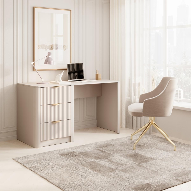 Stylowe biurko z trzema szufladami BELLO